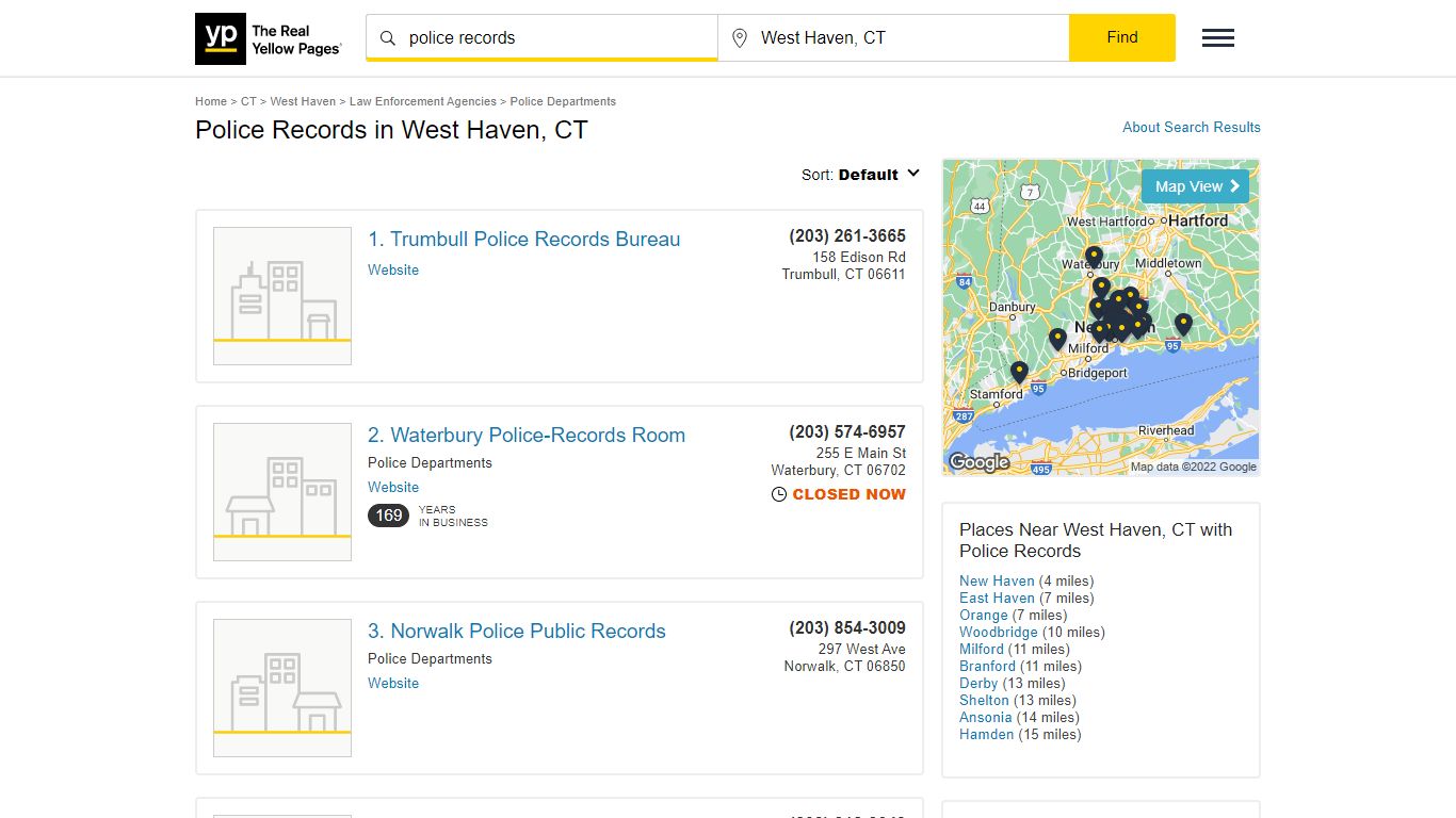 Police Records in West Haven, CT with Reviews - YP.com